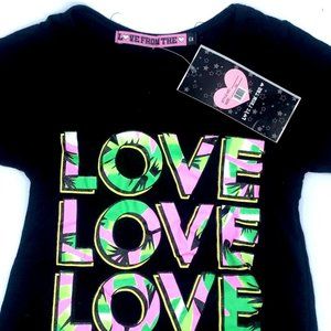 LWZWM Love Heart Graphic Sweatshirt Pullover tshirt size 6